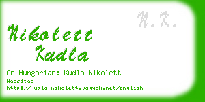 nikolett kudla business card